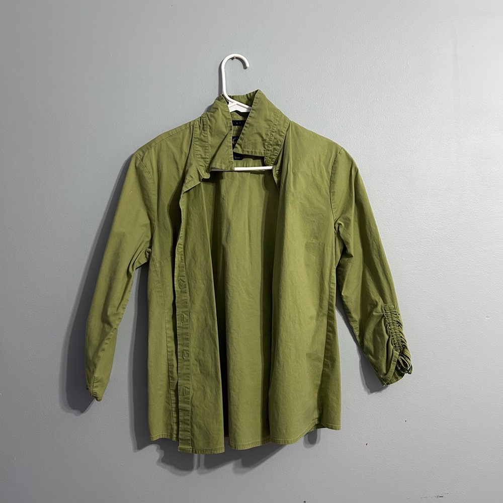 Green Button-Up Shirt